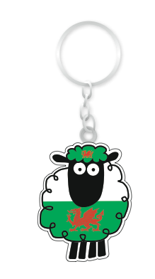 Wales Sheep Acrylic Keyring