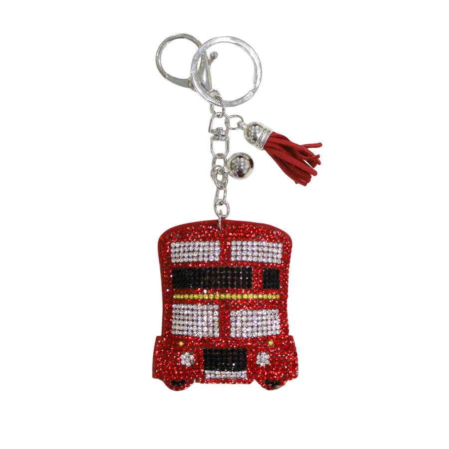 Big Bus Diamante Keyring | Sparkling Keychain Accessory