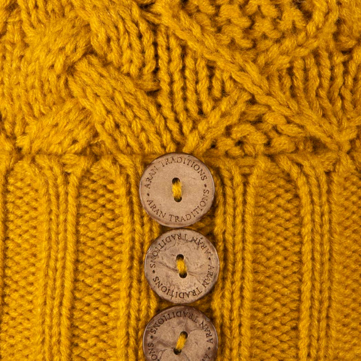 Shop the Stylish Aran Diamond Cable Button Hat | One Size
