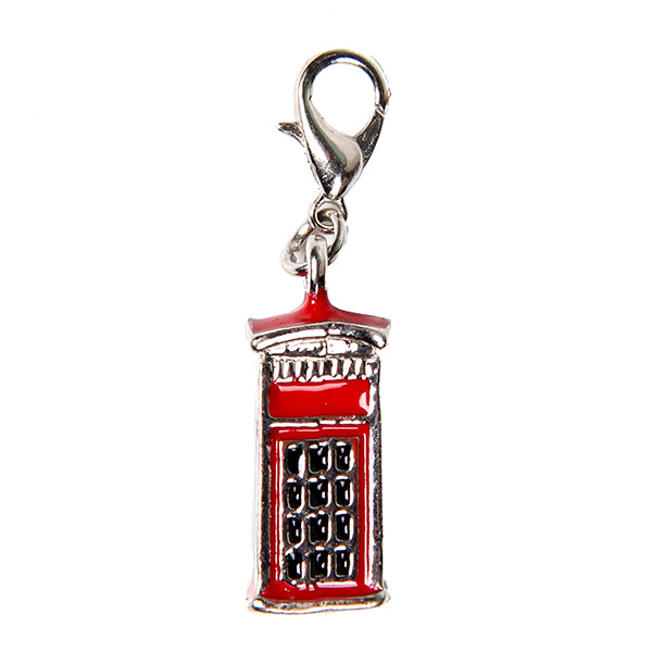 Telephone Box Clip on Charm